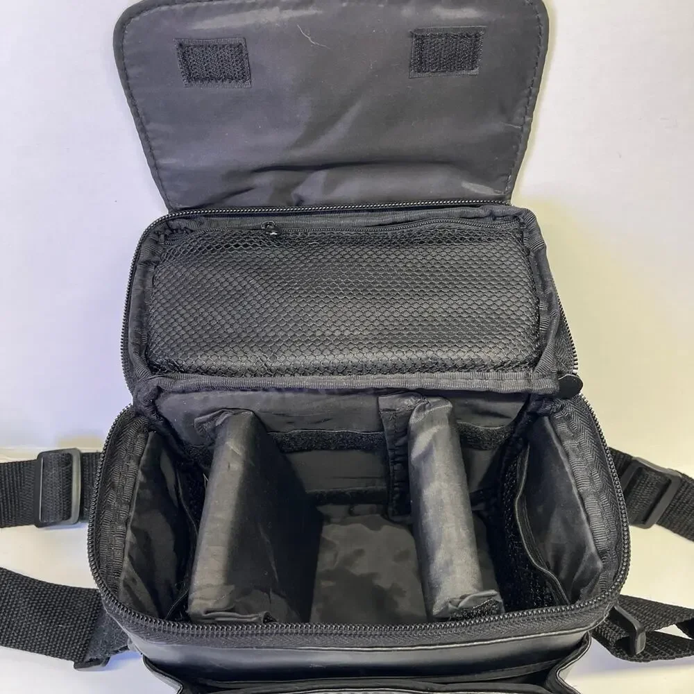 COMPACT DIGITAL CAMERA CASE WITH STRAP BLACK EXTRA STORAGE